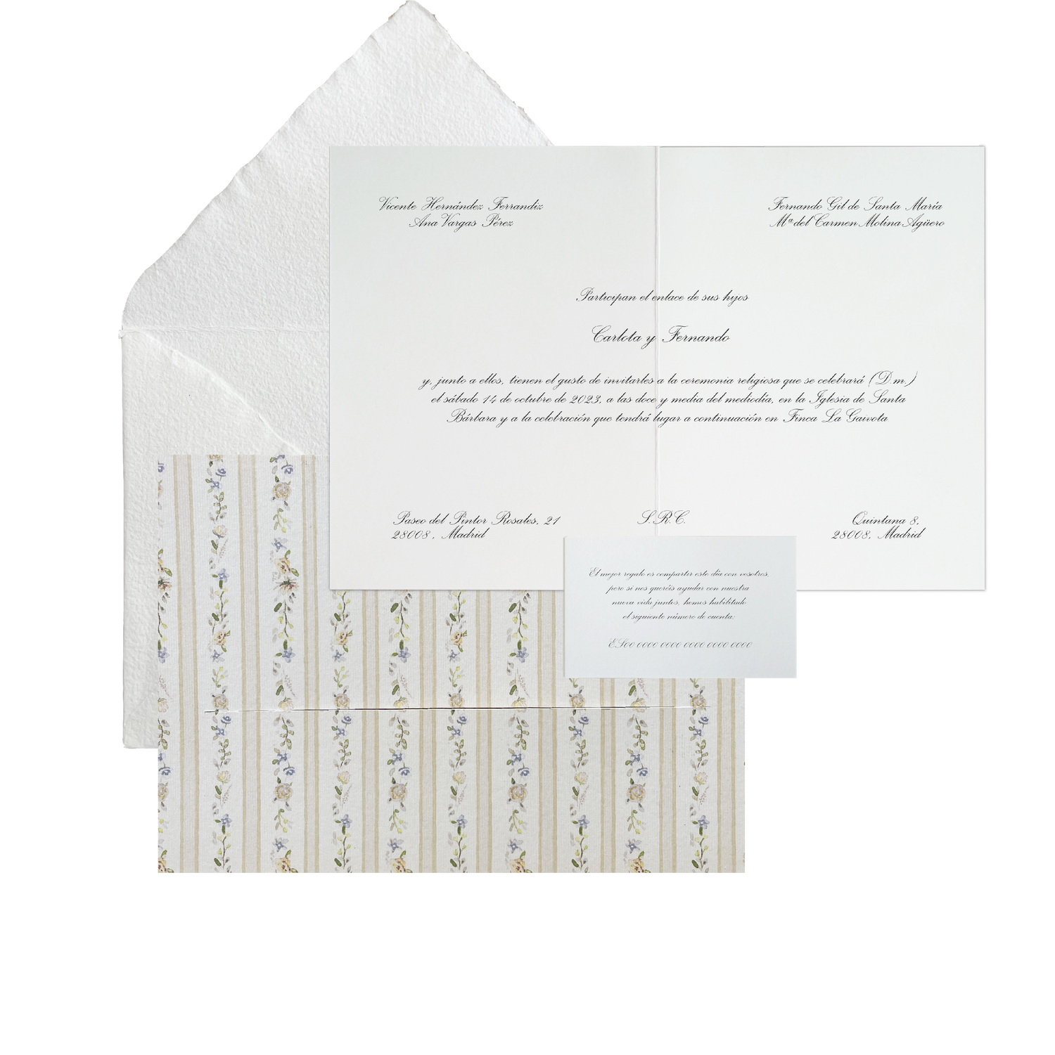 Invitación Carpeta PROVENZA BEIGE